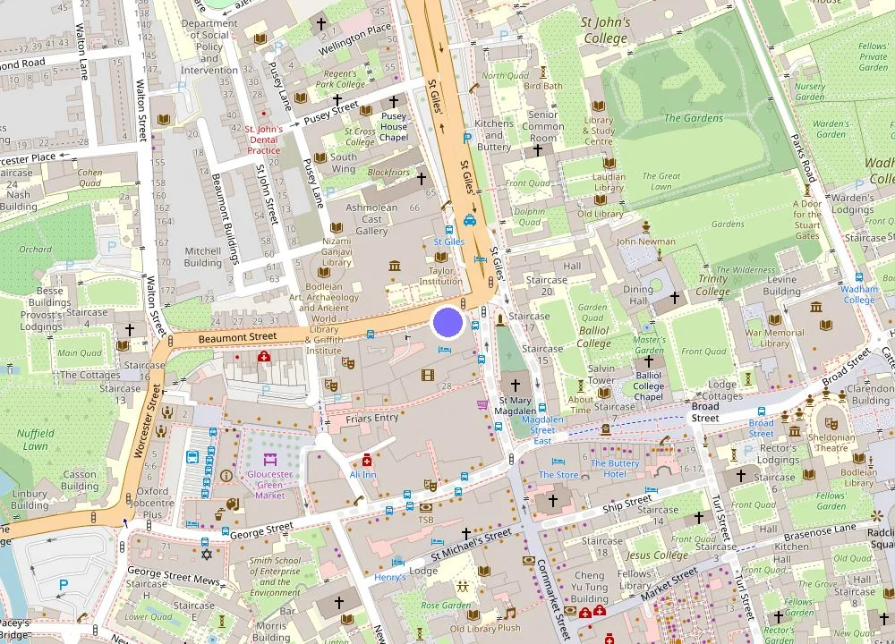 Map: The Randolph Hotel Oxford, a Graduate by Hilton Hotel